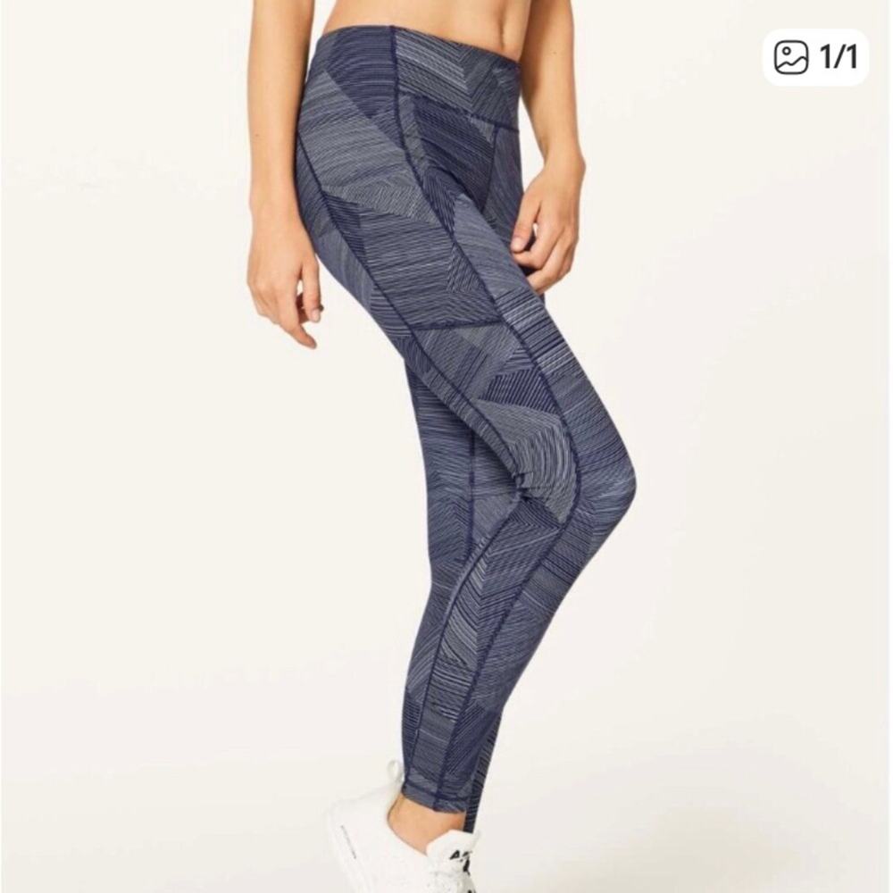 Lululemon speed up tights etch hail midnight navy sz 6 28” full on luxtreme